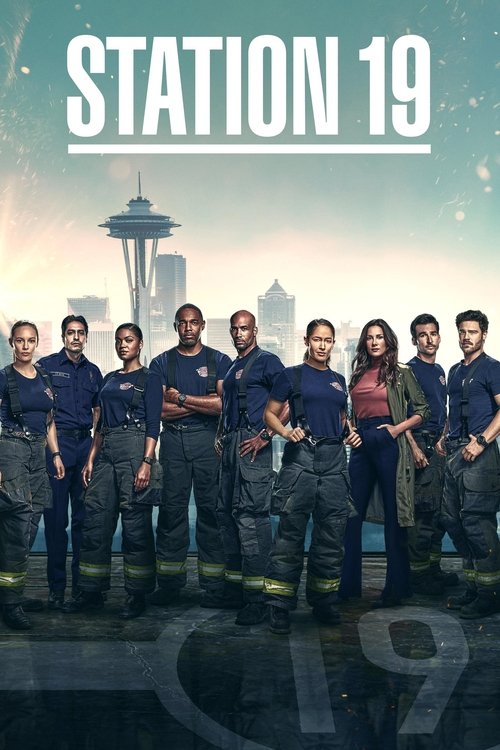 The poster features a group of uniformed officers in dark blue tactical gear, with the iconic Space Needle visible in the background. The muted tones and serious expressions convey a sense of authority and professionalism. The overall mood is serious and determined, reflecting the show's themes o...