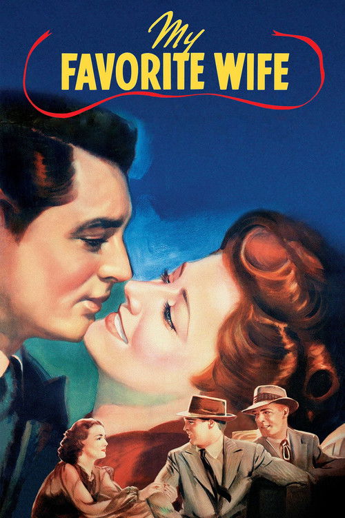 This vintage movie poster features a romantic couple in the foreground, with a man and woman sharing an intimate gaze. The background shows a bustling street scene with people in period clothing, suggesting a classic Hollywood era setting. The warm colors and dramatic lighting evoke a nostalgic, ...