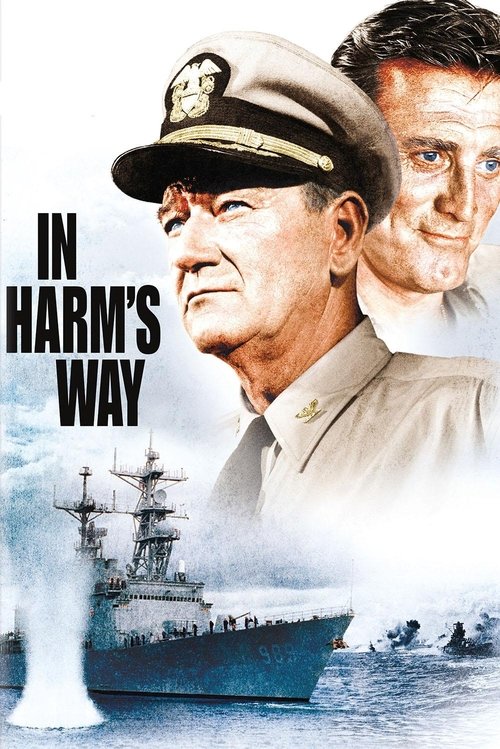 The poster features a somber naval scene with a stern officer in a cap and a man in the background, evoking a sense of danger and mystery. The muted colors and dramatic lighting create a tense atmosphere, hinting at the film's thriller genre.