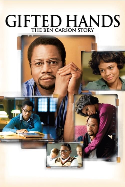 The poster features a collage of six characters, including Ben Carson, with warm tones of orange and brown. The mood is nostalgic and reflective, capturing the essence of a family story.
