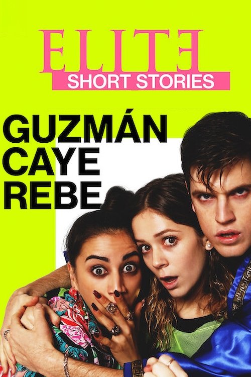 The poster features three young women with expressive, wide-eyed faces against a vibrant lime green background. The title "ELITE SHORT STORIES" is prominently displayed in bold pink and white text at the top. The overall mood is playful yet intriguing, suggesting a fun and engaging narrative for ...