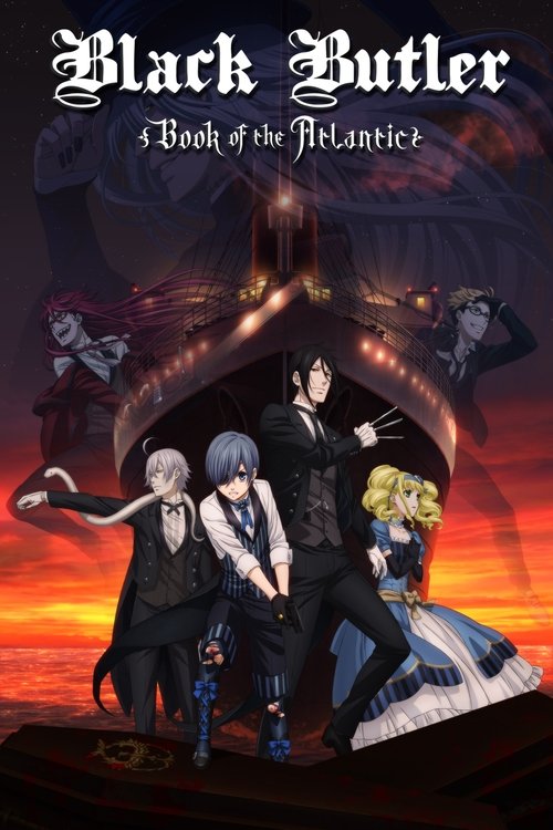 The poster features four characters in dramatic poses against a fiery sunset backdrop, evoking a sense of mystery and intrigue. The dark, ominous background contrasts with the vibrant orange hues, creating a visually striking and atmospheric scene that hints at the book's thrilling content.