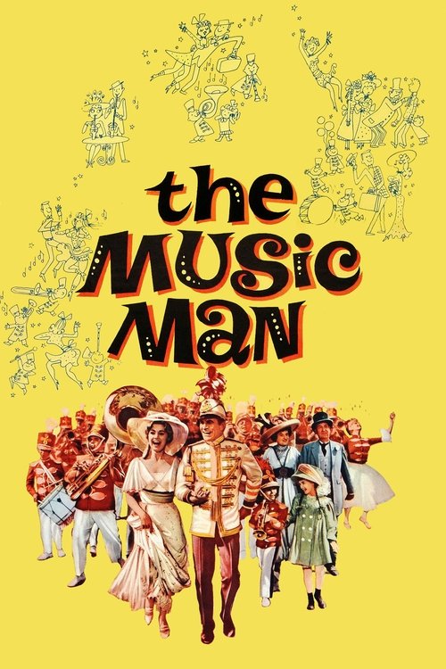 The vibrant yellow background features a lively scene with a diverse group of performers in colorful, eclectic costumes. The poster captures a joyful, energetic atmosphere, emphasizing the musical and social themes of the film.
