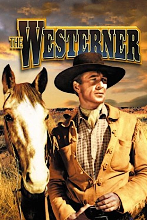 The poster features a rugged cowboy in a tan coat and hat, exuding a sense of adventure and resilience. The warm golden hues of the background evoke a classic Western atmosphere, while the horse adds a touch of wildness. The overall mood is one of untamed spirit and timeless storytelling.