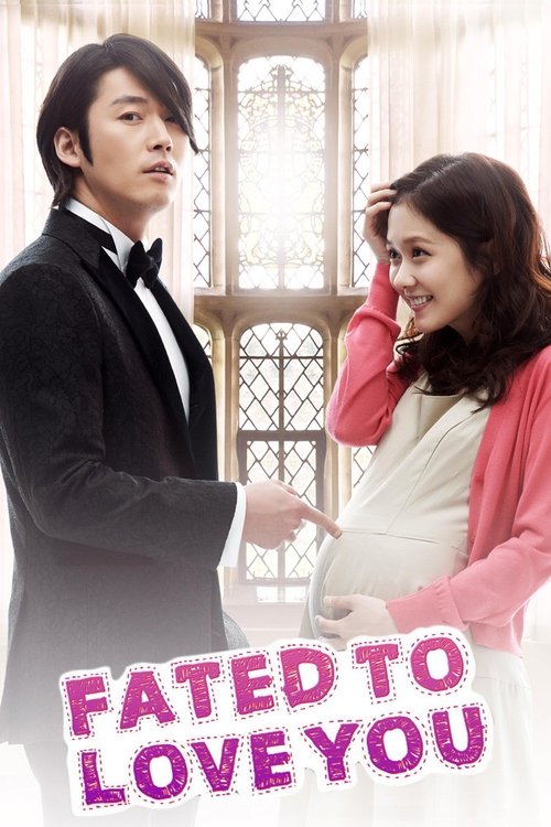 The poster features a man in a tuxedo and a pregnant woman in a pink cardigan, standing in a sunlit room with ornate windows. The warm lighting and soft colors create a romantic and hopeful mood, emphasizing the theme of love and pregnancy.