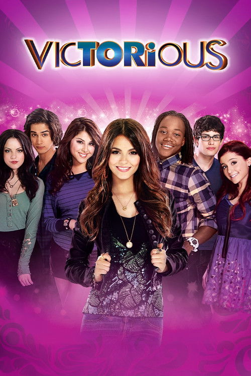 The poster features seven characters in vibrant purple and pink hues, exuding confidence and charisma. The central figure stands confidently with a glowing aura, while others stand behind her, each with unique expressions and outfits. The dynamic composition and bold colors create an energetic an...