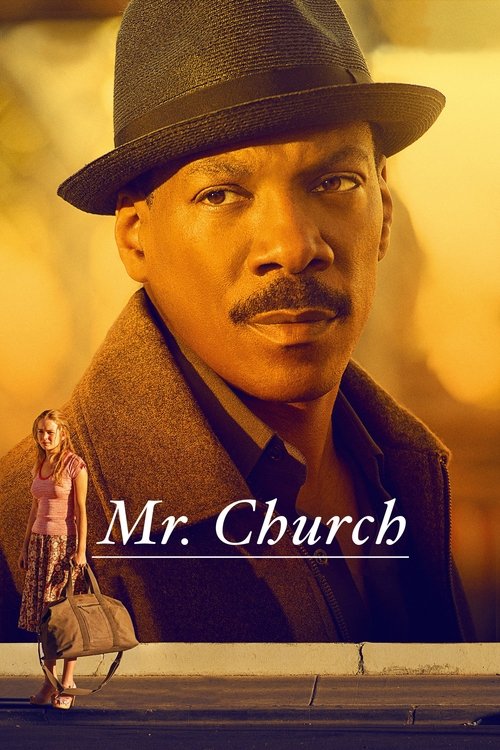 The poster features a close-up of actor Eddie Murphy in a dark hat and coat, exuding an air of mystery and intrigue. The warm, golden lighting enhances the nostalgic and dramatic mood. In the background, a smaller figure of a woman in period clothing adds depth to the scene, suggesting a historic...