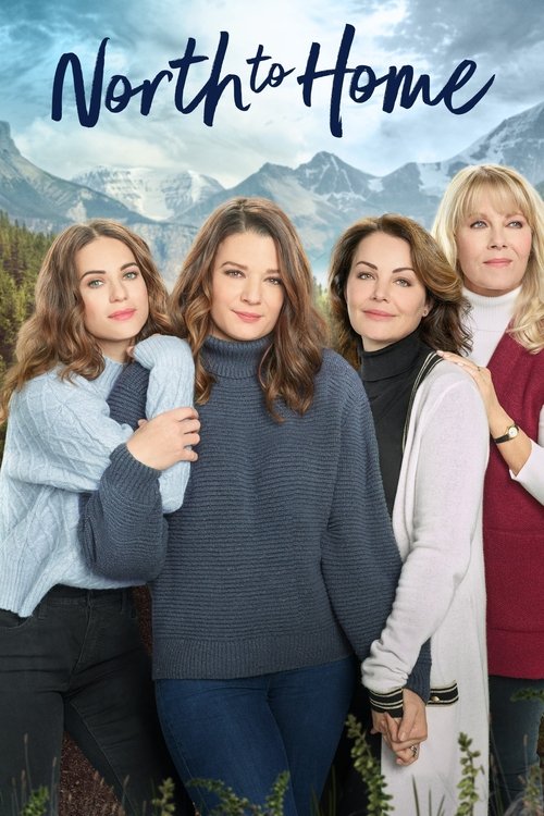 The poster features four women standing in front of a picturesque mountain landscape, evoking a warm, nostalgic atmosphere. Their casual yet stylish outfits suggest a relaxed, everyday life story. The soft lighting and natural colors enhance the cozy, inviting mood of the film.