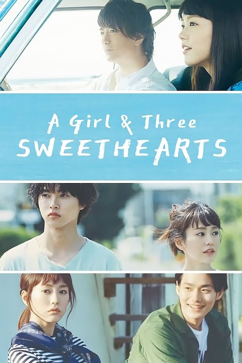 The poster features four young women in a bright, sunny outdoor setting, exuding youthful charm and warmth. The soft pastel colors—pinks, blues, and greens—create a dreamy, nostalgic atmosphere that hints at the show's romantic and heartwarming themes.