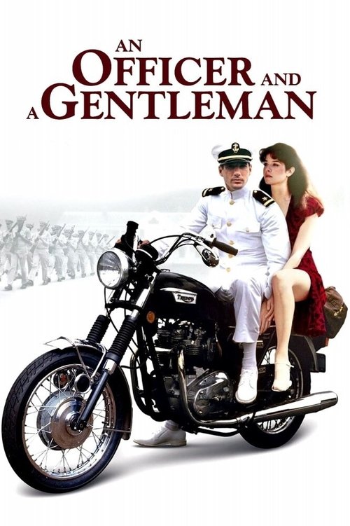 The poster features a man in a white naval uniform and a woman in a red dress riding a motorcycle, set against a snowy backdrop. The colors are predominantly white and red, conveying a sense of adventure and romance. The mood is one of classic Hollywood charm, with the couple exuding confidence a...