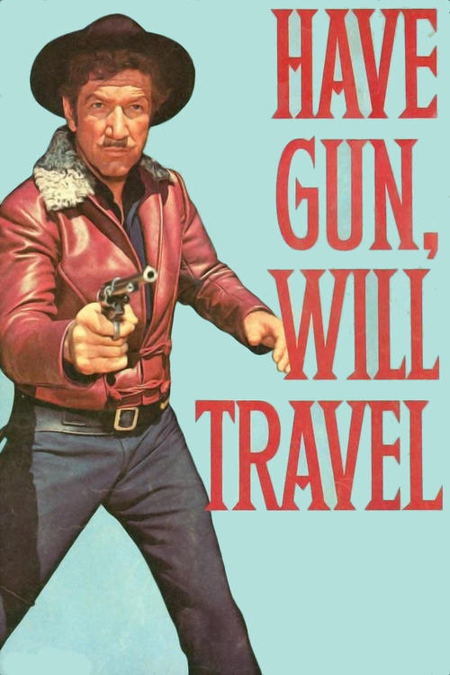 The poster features Will Ferrell in a dynamic pose, wearing a leather jacket with fur trim and holding a revolver. The bold red text against a light blue background conveys a rugged, adventurous tone.
