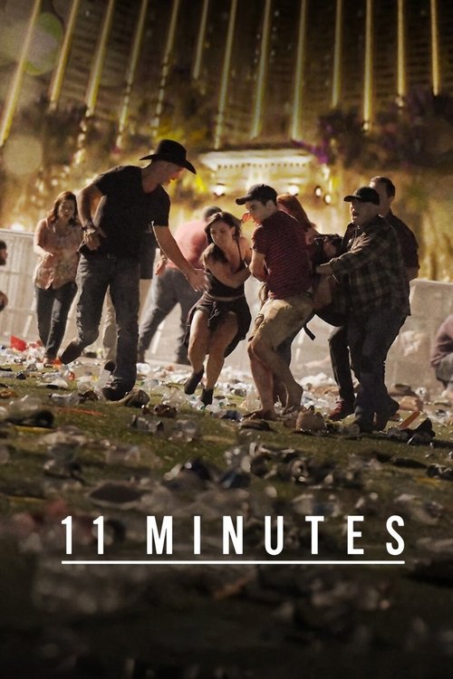 A tense scene at night with people in distress, illuminated by warm yellow lights against a dark, gritty background. The poster conveys urgency and chaos, capturing the raw emotion of a dramatic moment.