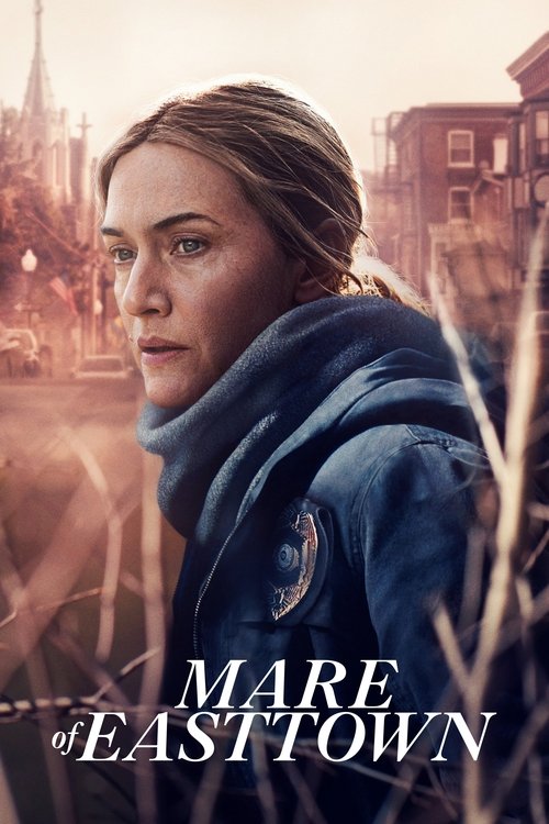 The poster features a woman in a blue coat against a warm, sunlit backdrop of historic buildings. The mood is nostalgic and slightly melancholic, evoking the story's themes of memory and loss.
