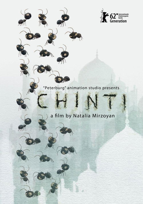 This movie poster features a mysterious, ethereal scene with silhouetted figures against a pale, dreamlike background. The title "CHINTI" is prominently displayed in bold, uppercase letters, suggesting a blend of mystery and intrigue. The overall mood is one of suspense and wonder, inviting viewe...
