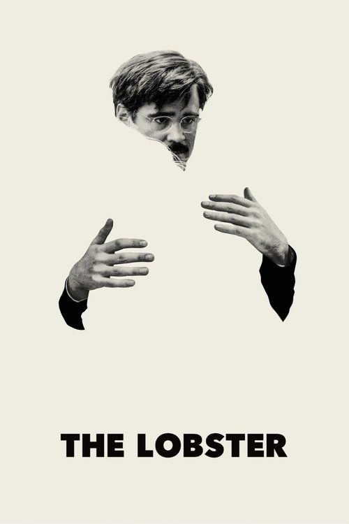 The poster features a man with a mustache and beard, his head suspended above his hands, creating a surreal and unsettling mood. The monochromatic color scheme emphasizes the eerie and mysterious atmosphere of the film.