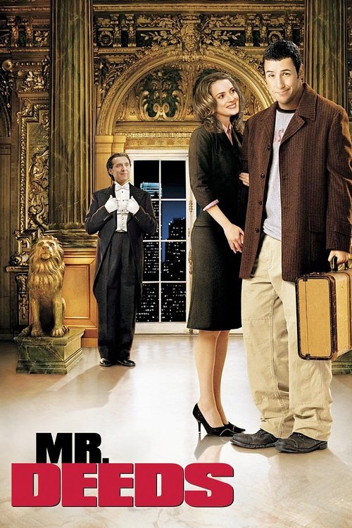 The poster features a dramatic scene with a man in a brown coat and beige pants holding a briefcase, standing beside a woman in a black dress. Behind them, a man in a black robe appears to be in distress. The background is ornate and richly detailed, suggesting an opulent setting. The color palet...