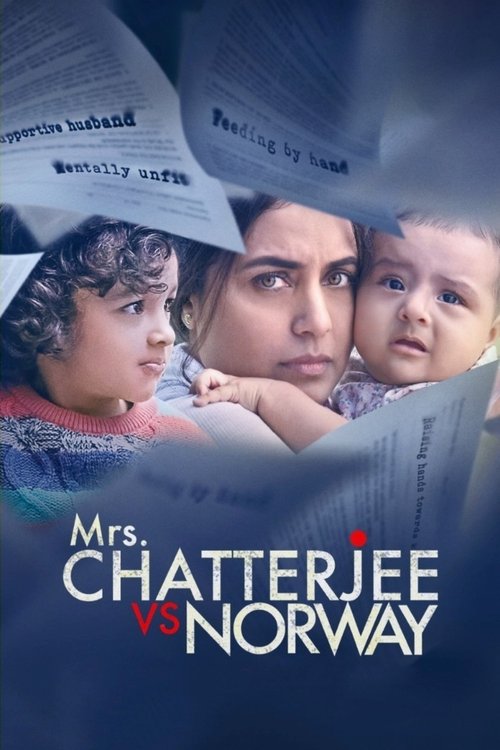 The poster features a tender family portrait with a woman, two children, and newspaper fragments floating around, creating a poignant atmosphere. The cool blue tones and emotional expressions convey a sense of struggle and resilience, hinting at the film's themes of family dynamics and societal c...