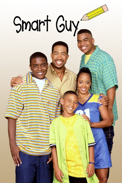 The poster features a group of five smiling African American men in casual, colorful attire. The warm, inviting colors and joyful expressions convey a friendly and approachable mood, suggesting a relatable and engaging narrative.