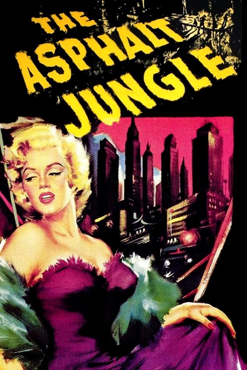 A glamorous blonde woman in a purple dress sits on a rock, exuding confidence against a backdrop of towering skyscrapers and a city skyline. The poster features bold yellow text, evoking a gritty, urban atmosphere.