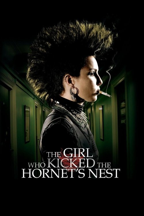 The poster features a striking woman with an afro and cigarette, exuding mystery against a dimly lit hallway. The dark green tones and shadowy atmosphere create a suspenseful mood, hinting at the film's thriller genre.