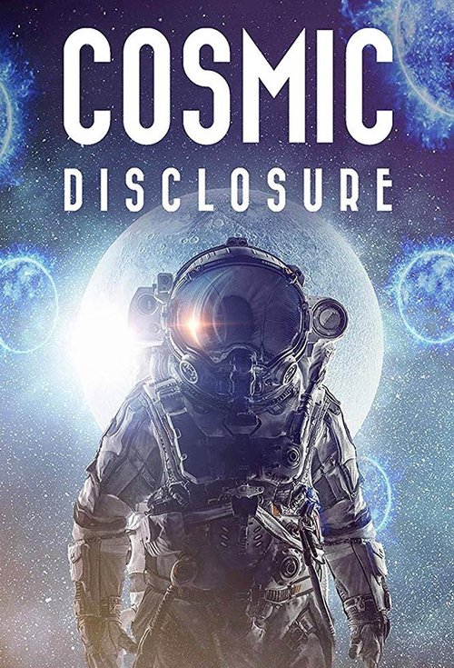 The poster features a lone astronaut in a space suit against a backdrop of swirling nebulae and glowing stars. The dark, mysterious atmosphere evokes a sense of wonder and exploration.