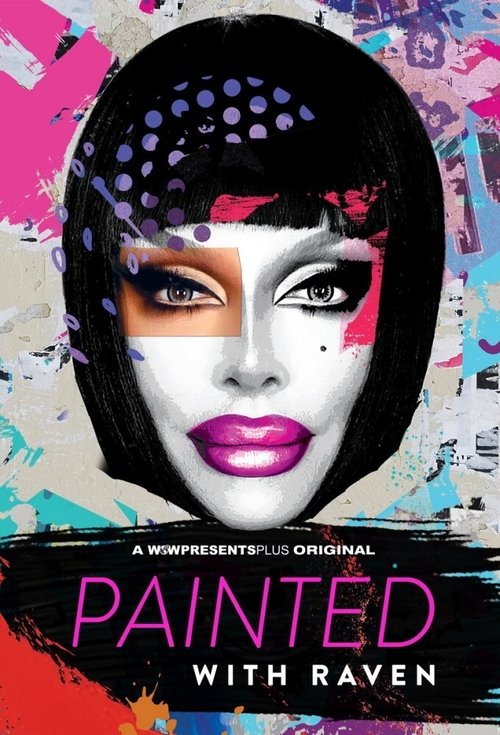 The poster features a striking portrait of a woman with bold makeup and vibrant colors, set against a colorful, abstract background. The mood is artistic and energetic, suggesting a creative and dynamic television show.