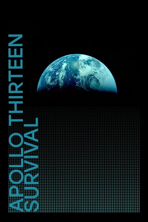The poster features a striking blue Earth against a deep black space backdrop, evoking mystery and urgency. The title "Apollo 13: Survival" is prominently displayed in bold, teal letters, suggesting a high-stakes, action-packed narrative. The overall design conveys a sense of scientific explorati...