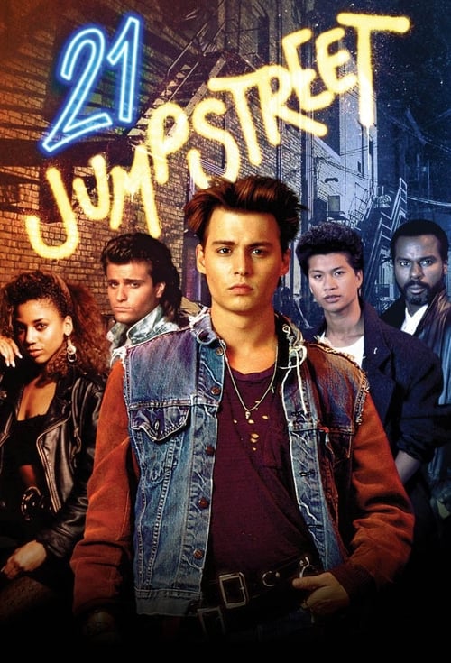 The poster features a central teenage boy in a denim jacket against a gritty brick wall backdrop. Surrounding him are four other characters, some with intense expressions, suggesting a serious drama. Neon signs and urban textures evoke a rebellious, urban atmosphere. The overall mood is intense a...