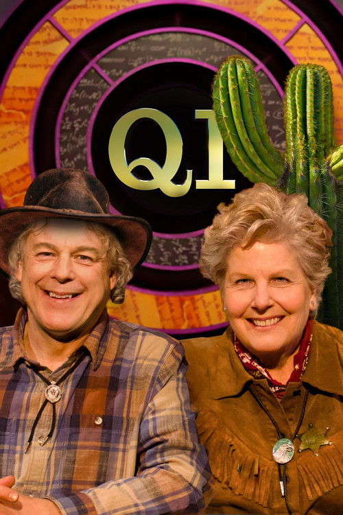 This cheerful TV show poster features two smiling actors in a rustic western setting, with a vibrant purple and orange circular background adorned with cacti and script. The warm lighting and friendly expressions convey a lighthearted, inviting mood perfect for a comedy or sketch show.