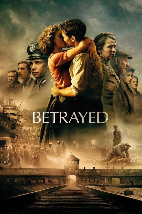 This movie poster depicts a dramatic scene of a woman embracing a man, surrounded by other characters in a sepia-toned, moody atmosphere. The warm colors and emotional intensity suggest a story of betrayal and heartbreak.
