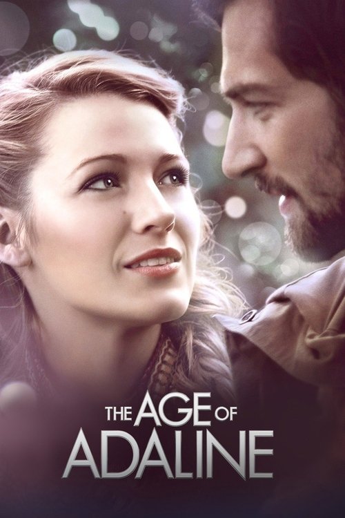 The poster features a tender moment between a woman and a man, with soft bokeh lights in the background. The warm tones and intimate expressions convey a romantic and emotional atmosphere, hinting at a story of connection and perhaps a journey through time.