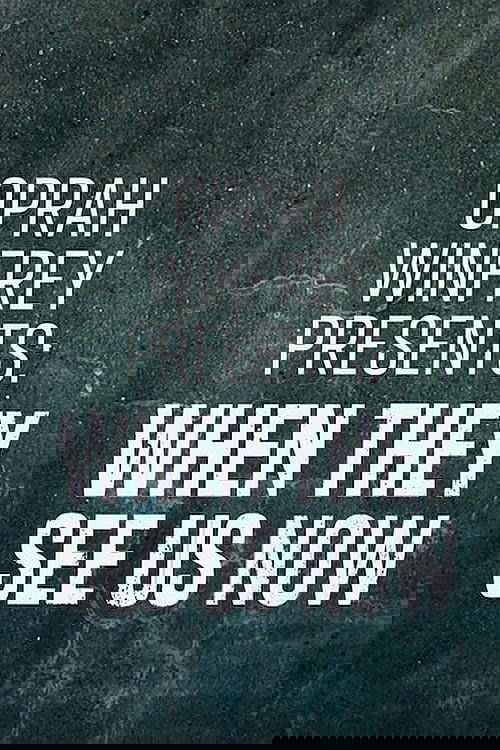 The poster features a dark, textured background with white text, creating a mysterious and suspenseful mood. The title "When They See Us Now" is prominently displayed, hinting at a thriller or mystery genre. The overall design evokes intrigue and anticipation, suggesting a gripping narrative that...