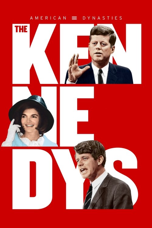 The poster features three iconic Kennedy figures against a bold red background, exuding a sense of historical significance and political drama. The image captures the essence of the Kennedy family's legacy through their vibrant colors and powerful expressions, evoking a mood of both reverence and...