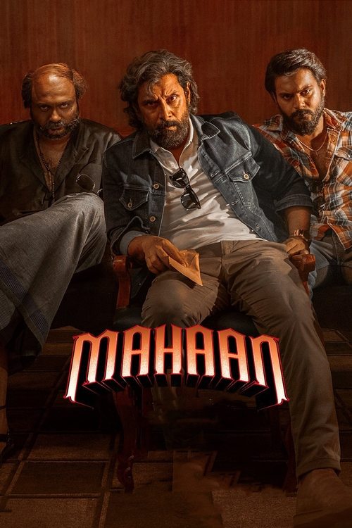 This movie poster features three rugged men in dimly lit, moody lighting. The central figure, with a beard and intense gaze, dominates the frame, while the others flank him with a sense of camaraderie. Warm, earthy tones and dramatic shadows create an atmosphere of gritty realism and tension. The...