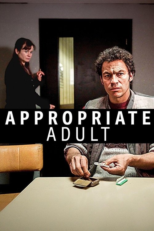 The poster features a dramatic scene with two characters: a woman in black standing in the background and a man in a gray shirt at a table, holding cards. The muted colors and serious expressions convey a tense, suspenseful mood, hinting at the show's themes of adult deception and emotional compl...