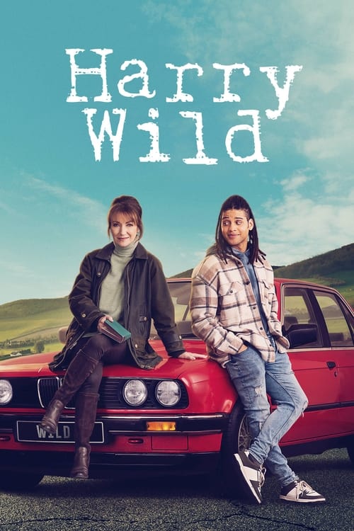 The poster features two young characters sitting on a red vintage car against a bright blue sky. The mood is adventurous and nostalgic, capturing the essence of a classic adventure movie.