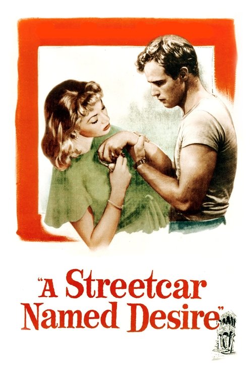 The poster features a dramatic scene with a woman in a green dress and a man in a white shirt, both captured in an intimate moment of connection. The warm orange background contrasts with the cool tones of the characters, creating a visually striking composition. The mood is intense and romantic,...