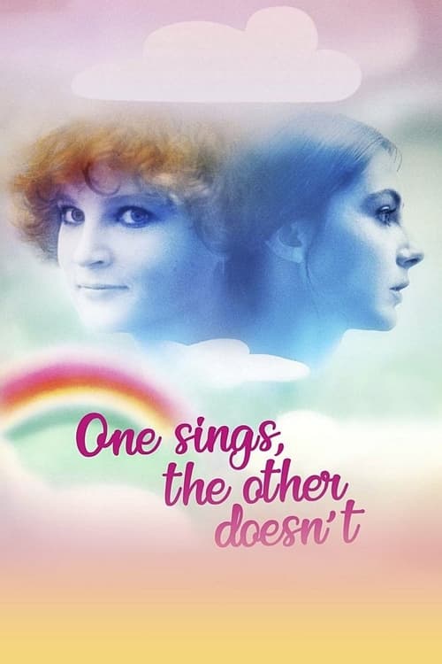The poster features two women with dreamy, ethereal faces against a soft, pastel sky. A rainbow arches below, adding a whimsical touch. The mood is dreamy and romantic, suggesting a musical performance or concert.