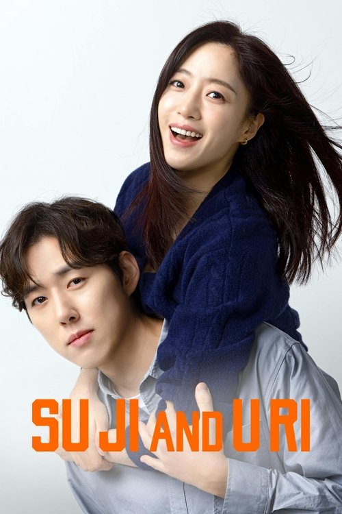 The poster features a tender moment between Su Ji and U Ri, with Su Ji leaning affectionately against U Ri's shoulder. The warm blue tones of their clothing blend harmoniously with the soft white background, creating a cozy and intimate atmosphere. The playful yet sincere expressions of the chara...