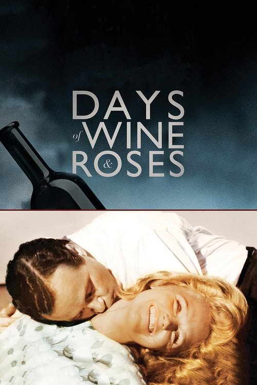 The poster features a tender moment between two lovers, one with dark hair and the other with blonde hair, sharing a warm embrace. The dark, moody background with a bottle adds an atmospheric touch, while the soft lighting enhances the romantic mood.