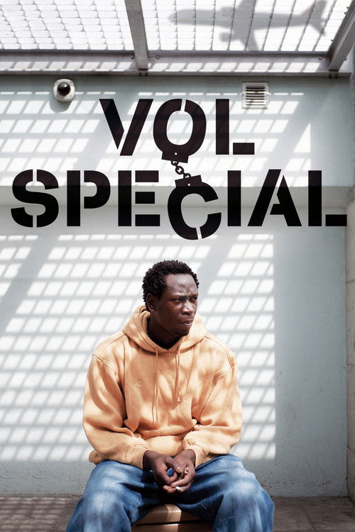 A young man in an orange hoodie sits alone on a bench, looking contemplative against a backdrop of bright sunlight filtering through a grid. The poster features bold black text, evoking a sense of mystery and introspection.