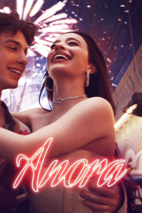 The movie poster features a romantic couple embracing at a vibrant nightclub, with neon lights and sparkles enhancing the lively atmosphere. The warm, romantic mood is captured through the couple's joyful expressions and the colorful, dynamic background.
