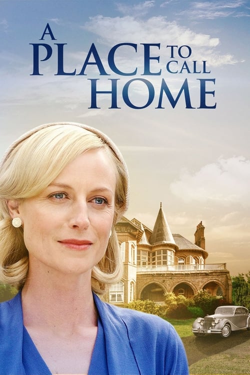 The poster features a serene blonde woman in a blue top, exuding calmness. Behind her, a picturesque castle stands against a soft sky, evoking a sense of tranquility and nostalgia. The warm colors and gentle atmosphere suggest a story about finding peace and belonging.