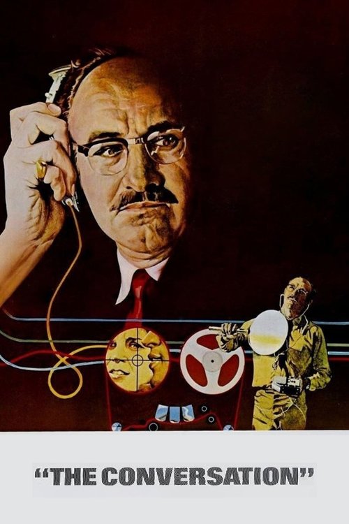 This poster features a dramatic portrait of a man with a mustache and glasses, surrounded by colorful, abstract symbols like a coin and a globe. The warm tones and bold typography convey a sense of intrigue and intellectual depth.
