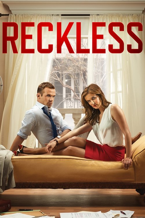 The poster features a man in a light blue shirt and tie sitting on a beige couch, while a woman in a white top and red skirt leans forward, looking at him with a playful expression. The warm, cozy lighting and soft curtains create a relaxed, everyday atmosphere, hinting at the comedic and everyda...