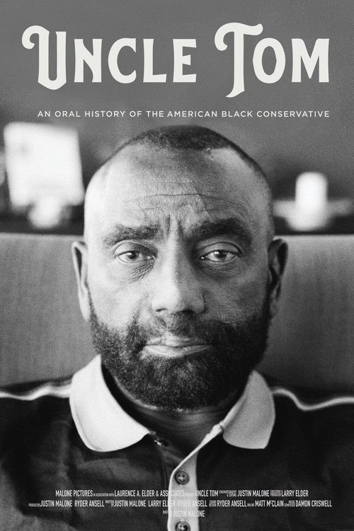 The poster features a close-up of a bearded man with a serious expression, set against a muted, sepia-toned background. The title "UNCLE TOM" is prominently displayed in bold, white lettering at the top. The overall mood is somber and reflective, capturing the essence of the film's exploration of...