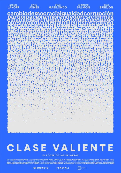 The poster features a dense crowd of blue figures against a stark white background, evoking a sense of collective struggle. The minimalist design with bold typography and blue tones creates an intense, emotional atmosphere that hints at the film's themes of social inequality and systemic oppression.