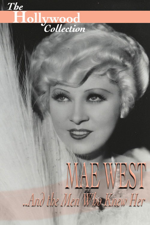 This vintage movie poster features a glamorous blonde woman with a confident smile, exuding elegance against a soft, textured background. The warm tones of the poster evoke a nostalgic mood, capturing the essence of Mae West's iconic style and charm.