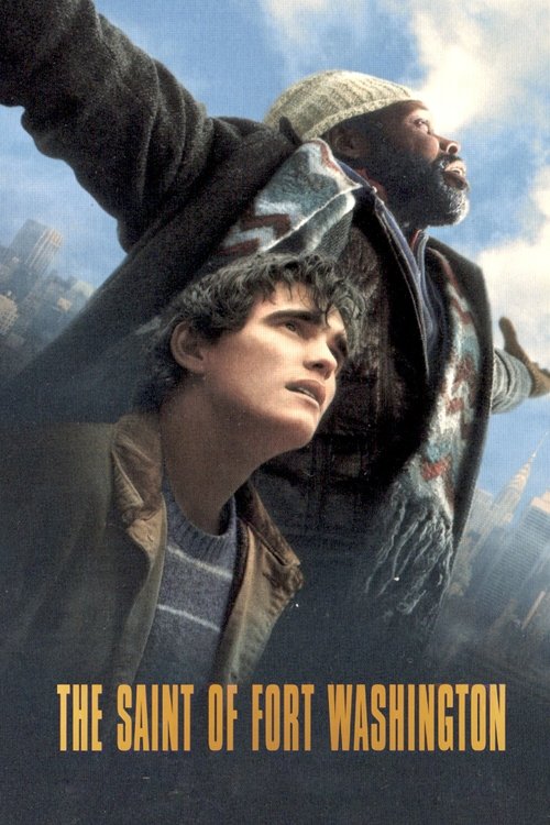 The poster features two young men in dramatic poses against a cloudy sky, with one raising their arms in triumph. The warm tones of their clothing contrast with the cool, muted background, evoking a sense of epic adventure and resilience.