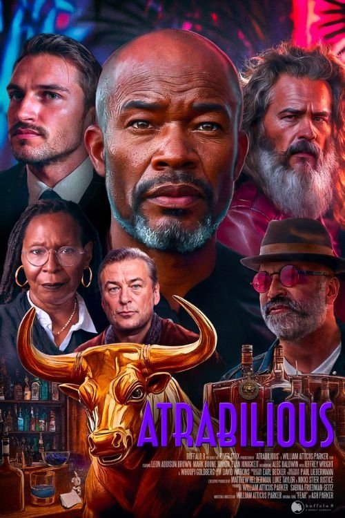 The poster features a collage of diverse characters, with a central African American man dominating the frame. Vibrant colors like purple and pink create a dramatic, energetic atmosphere. The mood suggests a mix of mystery and intrigue, hinting at a complex narrative involving multiple perspectiv...
